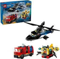 LEGO City 60462 Kombinationsset mit Hubschrauber, L&ouml;schauto und U-Boot