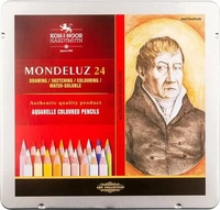KOH-I-NOOR Mondeluz 3724/24 Kunstbuntstifte, Portr&auml;t, in einer Blechdose 24...