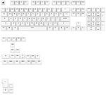 GLORIOUS GLO-KB-ACC-KC-GPBT-BA-CWHT-US, Glorious Gaming GPBT Keycaps White - US