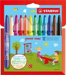 STABILO power max - 12er Set - 12 verschiedene Farben