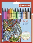 STABILO Pen 68 in der Pappschachtel - 18 Farben