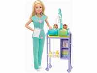 Mattel Barbie Berufsspiel Set mit Puppe - Kinderärztin