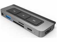 HYPER HY-HD449-GL, HYPER HyperDrive Media 6in1 USB-C Hub für iPad Pro / Air -