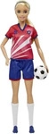 Mattel Barbie Fu&szlig;ball Puppe - Barbie im roten Trikot