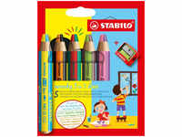 STABILO Woody 3in1 Duo 5 Stück Packung mit Anspitzer