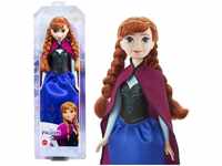 Mattel Frozen Puppe - Anna In Blau-Schwarzen Kleid Hlw46