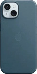 Apple MT3G3ZM/A, Apple iPhone 15 FineWoven-Stoff Handyh&uuml;lle mit MagSafe pazifikblau