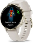 Garmin 010-02785-04, Garmin Venu 3S Cream Gold / Ivory Band