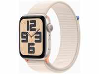 Apple MRE63QC/A, Apple Watch SE 44mm Aluminiumgehäuse Polarstern mit Sport Loop