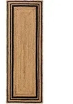 benuta Pure Juteteppich Jutta Schwarz 70x200 cm - Naturfaserteppich aus Jute