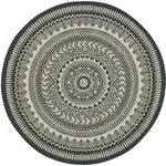 benuta Nest In- & Outdoor-Teppich Metro Schwarz/Wei&szlig; &oslash; 120 cm - Teppich f&uuml;r