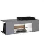 VidaXL Wohnzimmertische Meuble TV avec lumi&egrave;res LED blanc brillant 90x39x30...