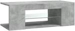 VidaXL Meuble TV avec lumi&egrave;res LED gris b&eacute;ton 90x39x30 cm