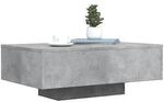 VidaXL Wohnzimmertische Table basse avec lumi&egrave;res LED gris b&eacute;ton 85x55x31 cm