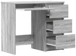 VidaXL Bureau Sonoma Gris 90x45x76 cm Bois d'ing&eacute;nierie