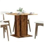 VidaXL Table &agrave; manger Bois d'ing&eacute;nierie Marron 80 x 80 x 75 cm