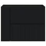 VidaXL Table de chevet murale noir 45x30x35 cm