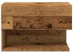 VidaXL Table de chevet Murale Bois d'ing&eacute;nierie Marron