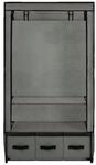 VidaXL Armoire Garde-robe Gris 87 x 49 x 159 cm Tissu