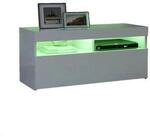 VidaXL Meuble TV avec lumi&egrave;res LED blanc 90x35x40 cm