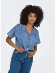 Only Blusen 15359080 ONLPAULA S/S-MEDIUM BLUE