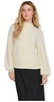 Only Pullover Katia Life High Neck Knit - Whitecap Gray