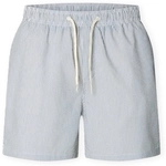 Selected Shorts Cooper-Seersucker Swim Trunks - Blue Mirage