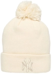 New-Era M&uuml;tze Wmns Metallic Bobble Beanie New York Yankees Hat
