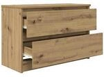 VidaXL Meuble TV ch&ecirc;ne artisanal 80x35x54 cm bois d'ing&eacute;nierie