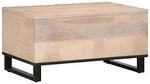 VidaXL Wohnzimmertische Table basse Bois de manguier massif Blanc 80x51x40 cm