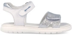 Garvalin Flache Sandalen 262420 blanco_plata_c313