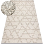 Rugsx Teppiche Teppich JERSEY 19241 beige - Rauten, geometrisch, 60x100 cm