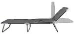 VidaXL Chaise longue pliable avec dossier r&eacute;glable Gris