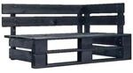 VidaXL Banc d'angle palette bois noir