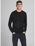 Jack & Jones Kapuzensweaters 12181903 CREW NECK-BLACK