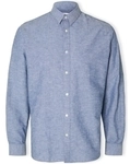 Selected Hemdbluse Noos Slimnew-linen Shirt L/S - Medium Blue Denim