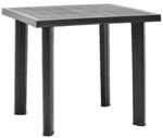 VidaXL Table de jardin Plastique Gris 80x75x72 cm