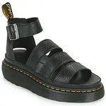 Dr. Martens Flache Sandalen CLARISSA II QUAD BLACK MILLED NAPPA in Schwarz, 39