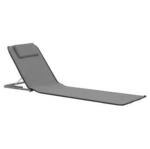 VidaXL Transats Ensemble 2 pcs Gris pliables en acier et tissu
