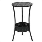VidaXL Table de bistrot m&eacute;tal noir 40x70 cm