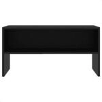 VidaXL Meuble TV Bois d&rsquo;ing&eacute;nierie Noir 80x40x40 cm