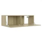 VidaXL Meuble TV Ch&ecirc;ne Sonoma 100x30x30 cm Bois d&rsquo;ing&eacute;nierie