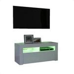 VidaXL Meuble TV avec lumi&egrave;res LED blanc 90x35x40 cm