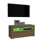 VidaXL Meuble TV avec lumi&egrave;res LED ch&ecirc;ne sonoma 90x35x40 cm