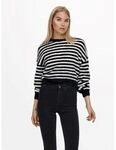 Only Pullover 15235973 PIUMO-BLACK/W EGRET - STRIPES