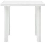 VidaXL Table &agrave; manger de jardin Plastique Blanc 80x75x72 cm