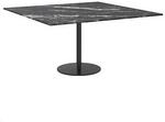 VidaXL Dessus de table 80x80 cm verre tremp&eacute; design marbre noir