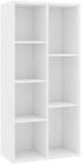 VidaXL Wandregale Biblioth&egrave;que Bois d'ing&eacute;nierie Blanc 50x25x106 cm