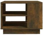 VidaXL Table basse ch&ecirc;ne fum&eacute; 55x55x43 cm bois d'ing&eacute;nierie