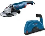Bosch Kombi-Set: GWS 24-230 JZ + GDE 230 FC-S / 230-mm Winkelschleifer mit Full Cover